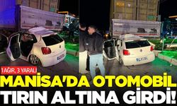 Manisa'da Otomobil Önce Yayaya Sonra Tıra Çarptı: 1'i Ağır 3 Yaralı