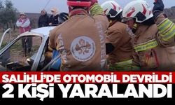Manisa'da otomobil takla attı: 2 yaralı