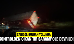 Sarıgöl-Buldan yolunda tır şarampole devrildi!