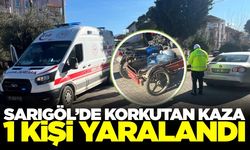 Sarıgöl'de otomobil ile motosiklet çarpıştı: 1 yaralı