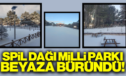 Spil Dağı beyaza büründü!