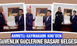 Ahmetli’de Başarılı Emniyet ve Jandarma Personeline Başarı Belgesi
