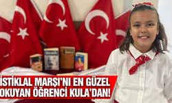 İstiklal Marşı'nı en güzel okuyan öğrenci Kula'dan çıktı