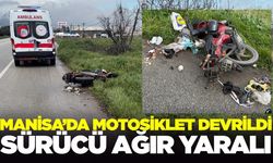 Salihli'de motosiklet devrildi: 1 ağır yaralı
