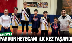 Manisa'da genç sporcular parkurda madalya için ter döktü!