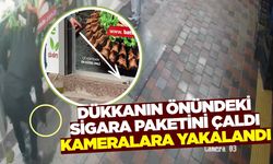 Manisa'da iş yerinin önündeki sigara paketi çalındı