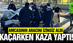 Manisa'da izinsiz aldığı araçla kaçarken kaza yaptı: 2 yaralı