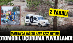 Manisa'da otomobil uçuruma yuvarlandı: 2 yaralı