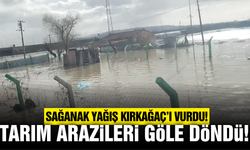 Sağanak yağış Kırkağaç'ı vurdu!