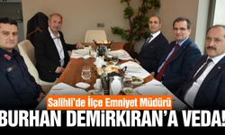 Salihli’de İlçe Emniyet Müdürü Burhan Demirkıran’a veda yemeği!