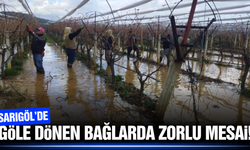 Sarıgöl'de işçilerin zorlu mesaisi!