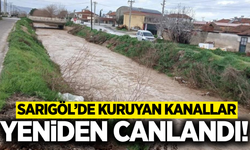 Sarıgöl’de yıllardır akmayan kanalda su akışı başladı