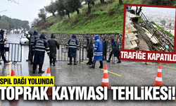 Spil Dağı Yolunda Çökme Riski: Yol Trafiğe Kapatıldı