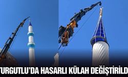 Turgutlu’da Niyazibey Camii’nin Minaresi Yenilendi: Hasarlı Külah Değiştirildi