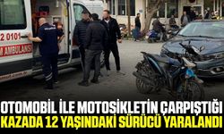 Turgutlu'da Otomobil ile Motosiklet Çarpıştı: 12 Yaşındaki Çocuk Yaralı