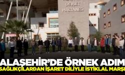 Alaşehir'de işaret diliyle İstiklal Marşı