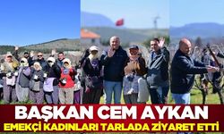 Başkan Aykan'dan tarladaki emekçilere '8 Mart' ziyareti