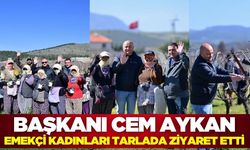 Başkan Aykan'dan tarladaki emekçilere '8 Mart' ziyareti