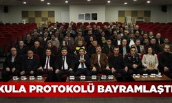 Kula'da protokol üyeleri bayramlaşma programında bir araya geldi!