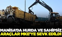 Manisa'da hurda araçların tahliye çalışmaları devam ediyor