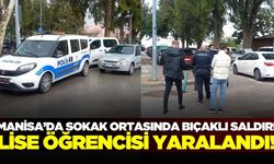 Manisa'da sokak ortasında bıçaklı saldırı: 1 yaralı