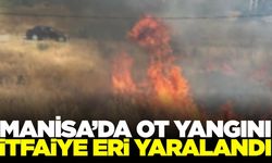 Manisa'da yangına müdahale eden itfaiye eri yaralandı