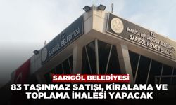 Sarıgöl Belediyesi'nden Taşınmaz Satışı, Kiralama, Atık Toplama ve Ağaç Üstü Mahsul İhalesi