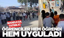 Sarıgöl'de öğrencilere uygulamalı deprem eğitimi verildi