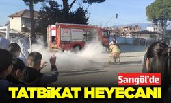 Sarıgöl'de öğrencilere yangın tatbikatı!