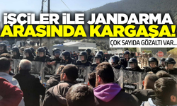 Soma'da maden işçileri ile jandarma arasında arbede!