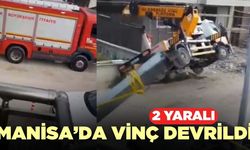 Manisa’da İnşaatta Vinç Devrildi: 2 Yaralı