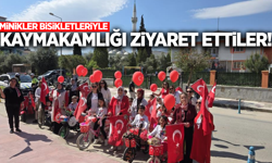 Alaşehir'de bisikletli miniklerden Kaymakamlığa anlamlı ziyaret!