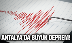Antalya'da 4,7 büyüklüğünde deprem!