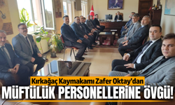 Kaymakam Zafer Oktay’dan müftülük personeline başarı belgesi!