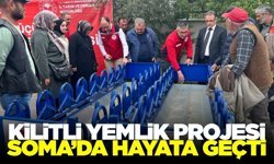 Soma’da Küçükbaş Yetiştiricilerine Kilitli Yemlik Desteği