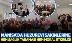 Manisa'da Huzurevine Moral Etkinliği