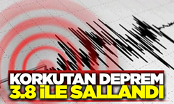 AFAD Duyurdu: 3.8 Büyüklüğünde Sarsıntı