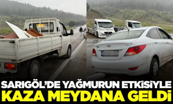 Sarıgöl'de yağış kazaya sebep oldu!