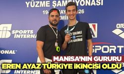 Manisalı yüzücü Türkiye ikincisi oldu