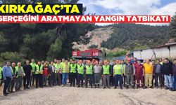 Kırkağaç'ta orman yangınlarına karşı tatbikat!