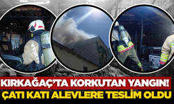 Manisa Kırkağaç'ta Ev Yangını: Çatı Katı Küle Döndü