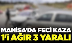 Manisa'da otomobiller çarpıştı: 1'i ağır 3 yaralı