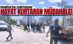 Manisa'da kazaya ilk müdahale zabıtadan!
