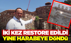 Manisa’daki Tarihi İshak Çelebi Hamamı Yeniden Harabeye Döndü