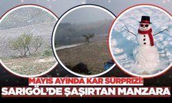Sarıgöl'e kış geri döndü: İlçeye kar sürprizi