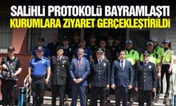 Salihli’de Bayramlaşma programı: Kurumlar tek tek ziyaret edildi