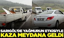 Sarıgöl'de yağış kazaya sebep oldu!