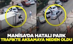 Şehzadeler'de hatalı park trafiği felç etti
