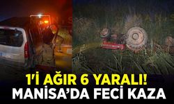 Manisa'da Feci Kaza: Otomobil ile Traktör Çarpıştı, 1'i Ağır 6 Yaralı!