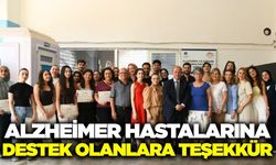 Yunusemre’de alzheimer hastalarına destek veren akademisyen ve öğrencilere teşekkür